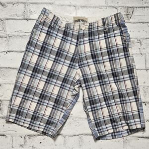 H-Head Company Blue & White Plaid Causal Shorts